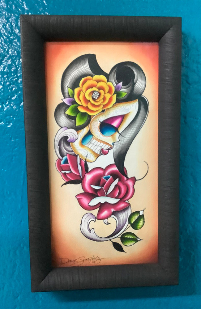 AUTUMN ROSE FRAMED ORIGINAL ART